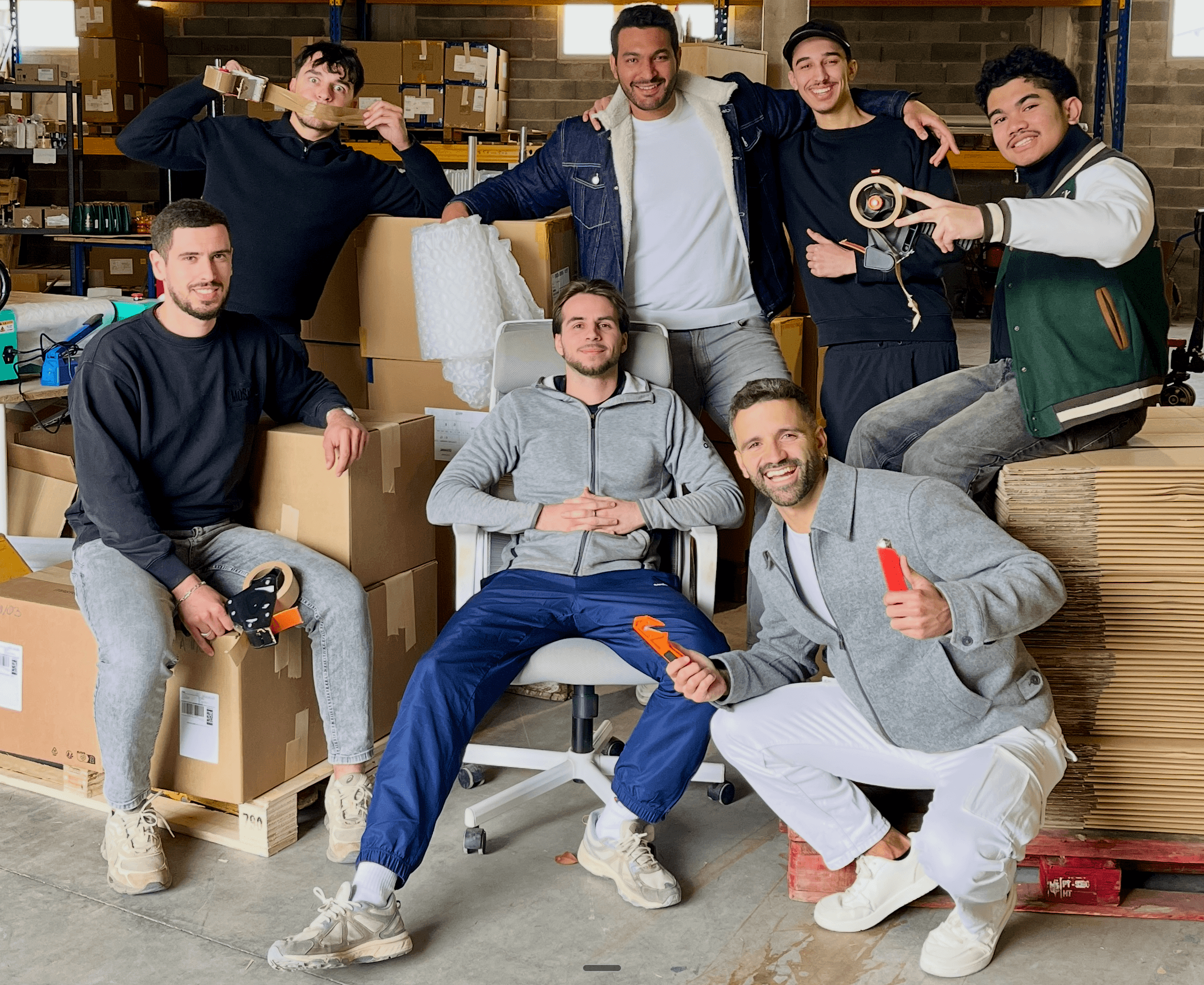 El equipo FBG-PREP en el almacén de Mudaison